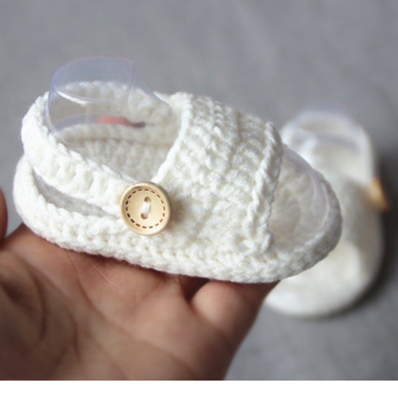 Qyflyxue Hand-Made Creatieve Handgemaakte Effen Kleur Kleine Witte Schoenen Baby Effen Kleur Tuin Schoenen
