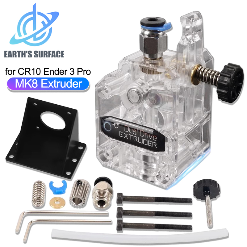 Parti della stampante 3D per MK8 Estrusore clone doppio unità Estrusore Aggiornamento Bowden Estrusore diretto Filamento da 1,75 mm per CR10 Ender 3 pro