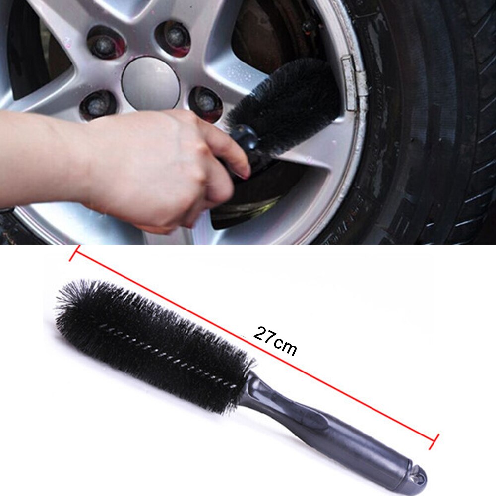 Auto Rim Scrubber Wheel Brush Cleaner Dust Remover Auto Detailing Brush Motorcycle Truck Washing Vehicle Wash Tire Cleaning Tool