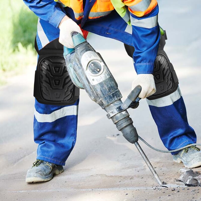 Soft Long Heavy Duty Silicone Work Knee Pads Construction Worker Knee Good Shock And Cushioning Knee Pads