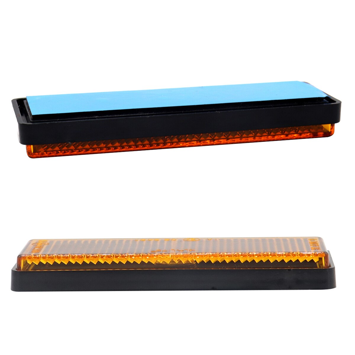 10PCS amber rectangular reflector self adhesive ECE Approval reflect strip for trailer truck lorry bus RV caravan
