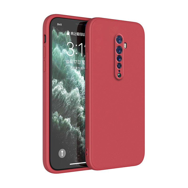 Funda Original para OPPO Reno 2 2F 2Z, protección de cámara, cuadrada, de silicona líquida Reno2, suave, de lujo, ultrafina, a prueba de golpes: Microfibra / Marfíl