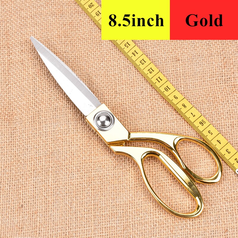 Professionele Goud Rvs Schaar Handwerk Gereedschap Kleermaker Schaar Borduren Naaien Kleding Stof Schaar: Gold 8.5 Inch