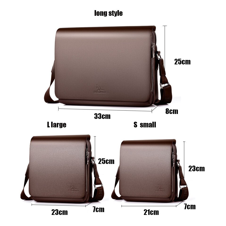 Mannen Crossbody Schoudertassen Pu Lederen Aktetas Voor Mannen Business Man Messenger Bag