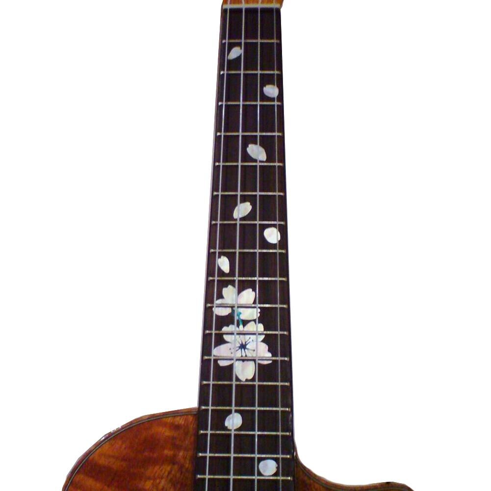 Wiśnia w kwiaty samoprzylepne ukulele gitara naklejki gitara basowa Kalimba słodkie naklejki akcesoria