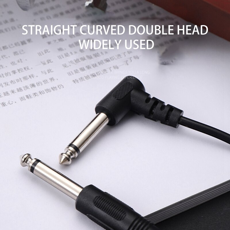5Pcs Straight to Right Angle Guitar Cable, 10-Feet ,for Electric Guitar Electric Bass