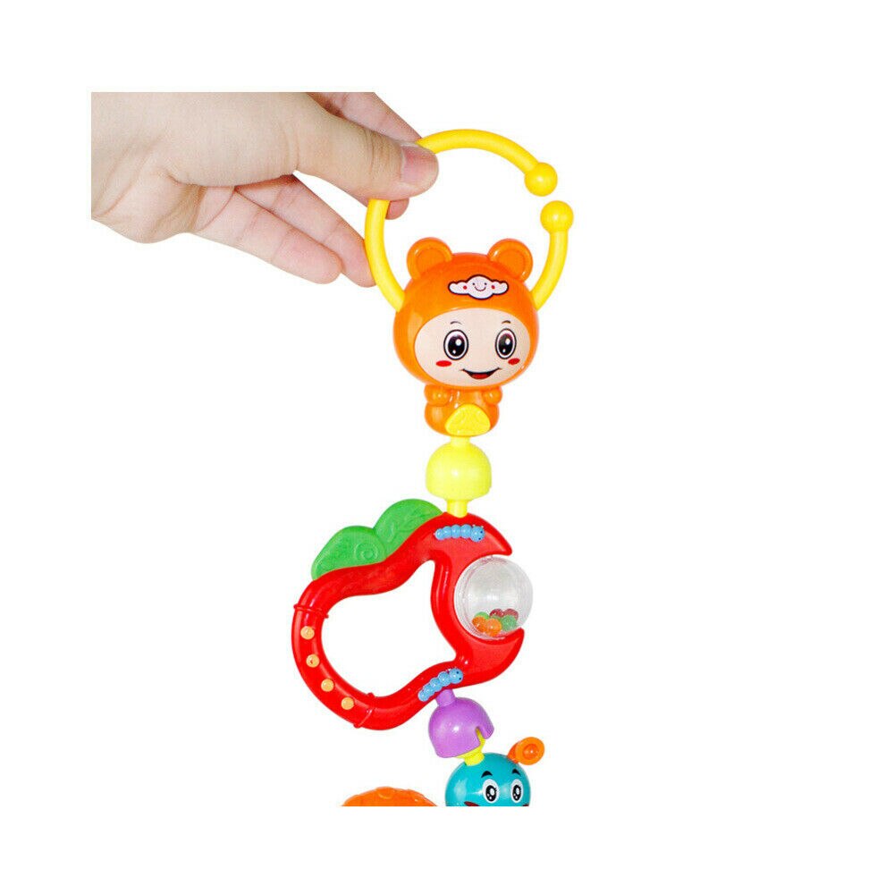 8Stck Tragbare Baby Rassel BeißRing Shaker Greifen und Dreh Rassel Spielzeug einstellen für Babys 0/3/6/9/12 Monate
