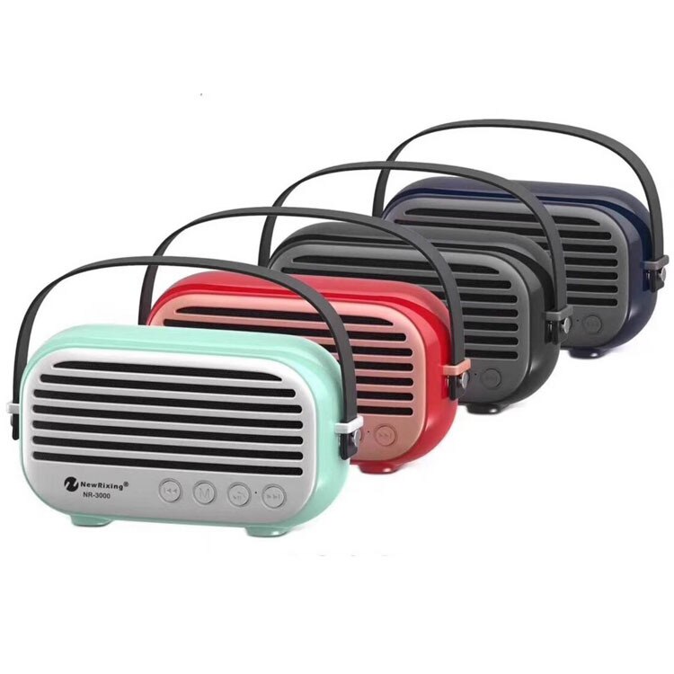 Bluetooth Speaker Retro Draadloze Outdoor Draagbare Subwoofer Radio Kaart Draagbare Usb Audio