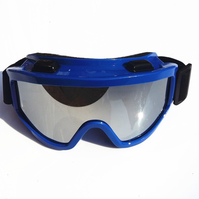 Gafas de esquí UV400 a prueba de viento y polvo, lentes para miopía integradas, gafas para esquiar: Blue Silver