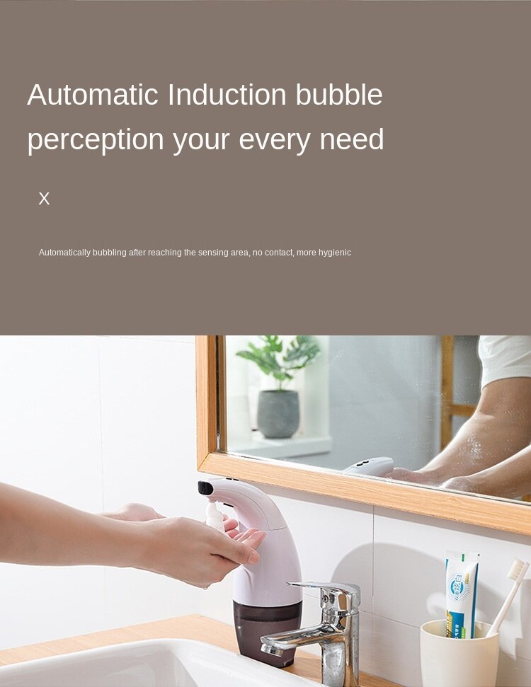 Automatic intelligent sensor soap dispenser, Household foam dispenser, Mini soap dispenser(without battery)