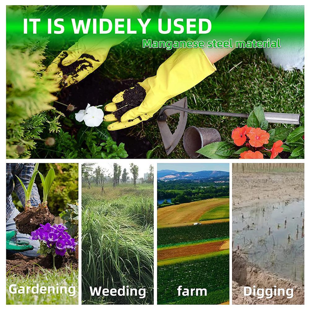 All-Steel Hardened Hollow Hoe Agriculture Hand Farming Rake Garden Farm Vegetables Work Tools Weeding Tool