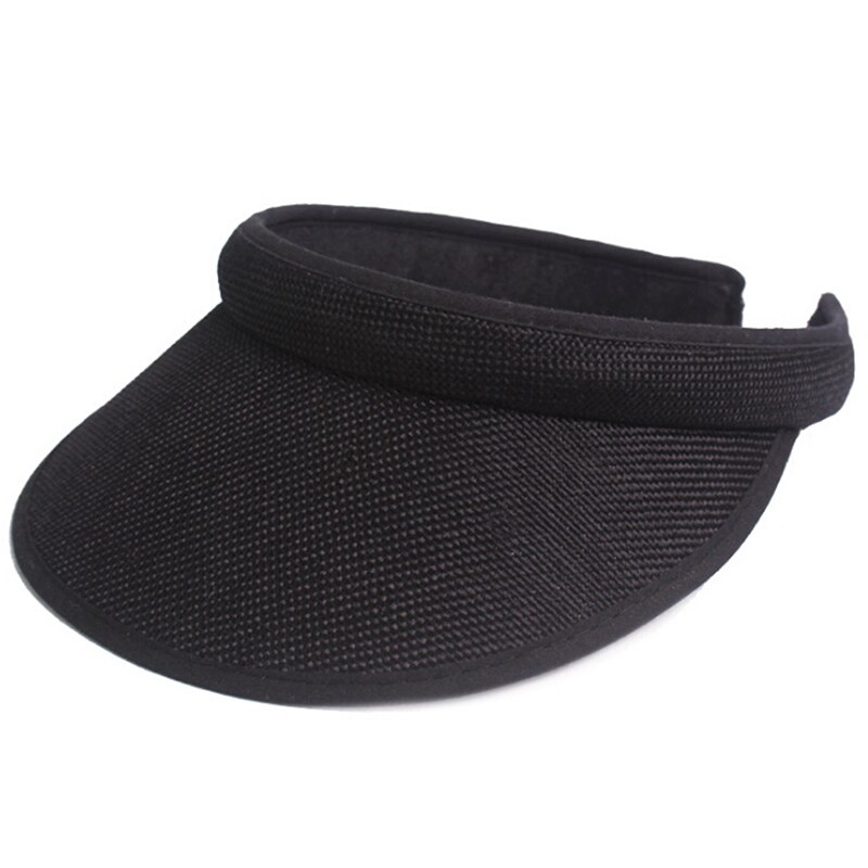 Zomer Strand Zonneklep Dames Stro Brede Rand Zonnehoed Cap Meisje Kids Hoeden Vrouwen Caps Chapeu Paille Femme Zonnehoed voor Vrouwen: black