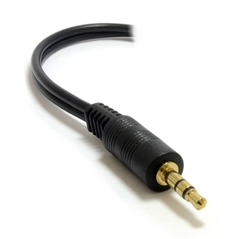 Zwart 3.5Mm Stereo Plug Splitter Kabel Adapter Kabel 20 Cm