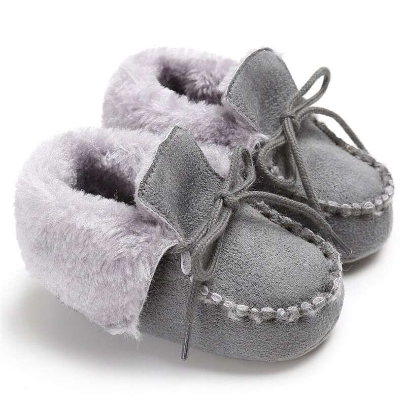 Baby Peuter Jongens Meisjes Lace Up Enkel Toevallige Laarzen Casual Herfst Schoenen 4 Kleuren Maat 11-13: Grijs / 13-18 months
