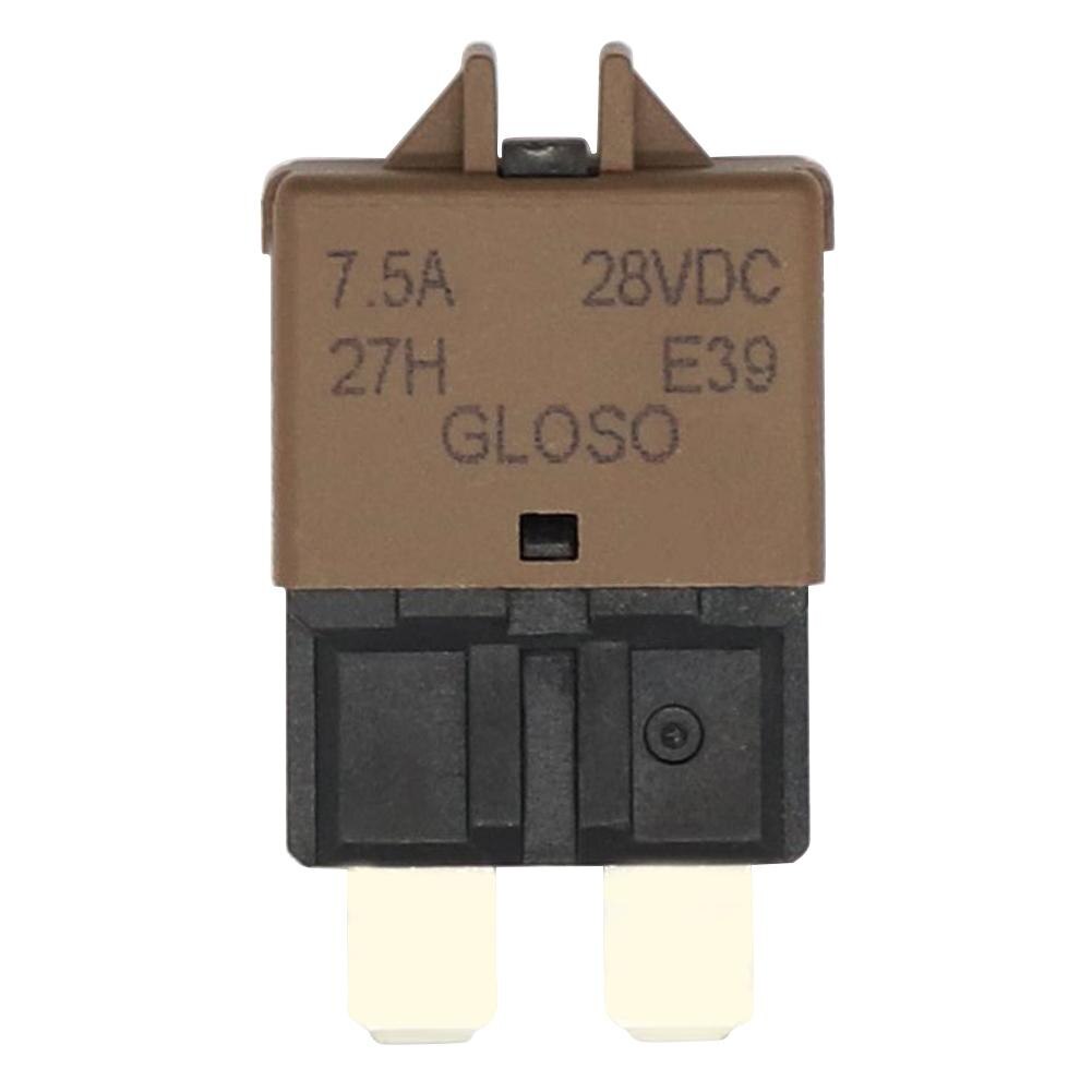 VODOOL DC28V 5A/7.5A/10A/20A/25A/30A Manual Reset Fuse Adapter ATC Circuit Breaker Blade Fuse For Car Truck Boat Marine Vehicle: 7.5A Grey