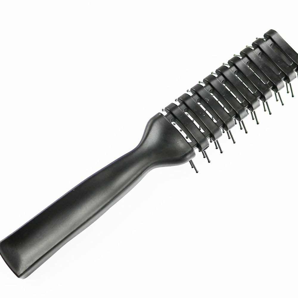 Peines profesionales para rizos de salón, cepillo para cabello de plástico negro PP, peine de masaje antiestático para hombres, herramienta de peinado, 1 ud.
