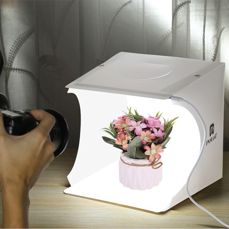Mini Photo Studio 20cm Foldable Light Photo Tent White Portable Lighting Studio Shooting Box Lightbox 6 Colors Backdrops
