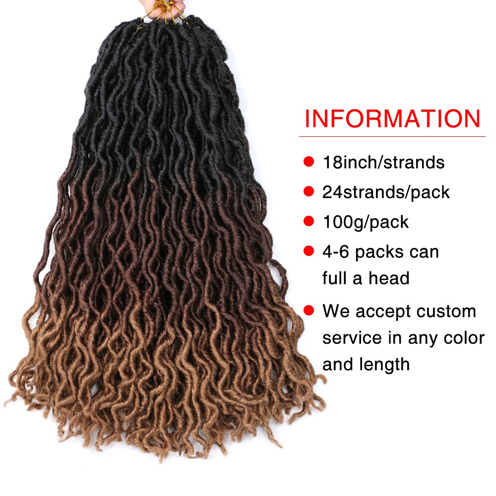 Curly Crochet Braids Hair Extensions 18 Inch Ombre Blond Soft Goddess Synthetic Braids Crochet Braids Hair