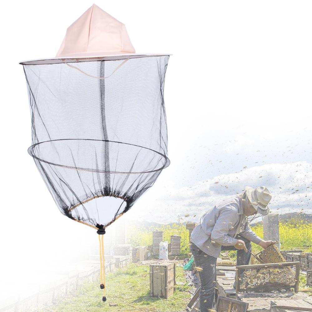 Anti Bee Face Mask Cloth Fabric Net yarn Hat Beekeeping Protector Cap Beekeeper Fly Insect Net