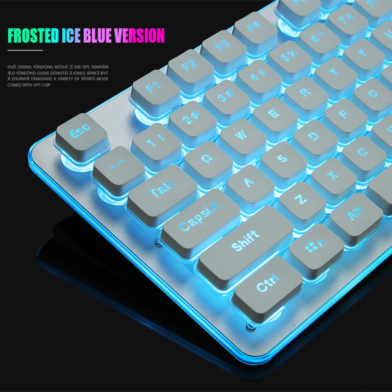 2.4g claviers de jeu sans fil, souris, imitation clavier mécanique, souris de jeu pour ordinateur lenovo, macbook, clavier rétroéclairé