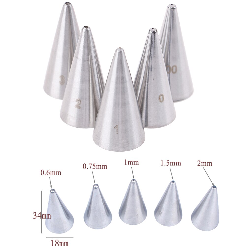 3/5 pièces/ensemble rond trou fin glaçage tuyauterie NozzlesCake décoration buse crème conseils décoration pâtisserie outils