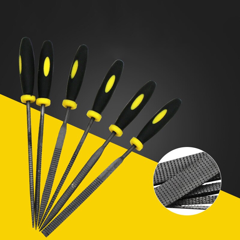 6Pcs Wood Rasp Assorted Files Set Carpentry Filing Tool Woodworking Metal Grinding Tool Rasp 5X180mm 4X160mm 3x140mm