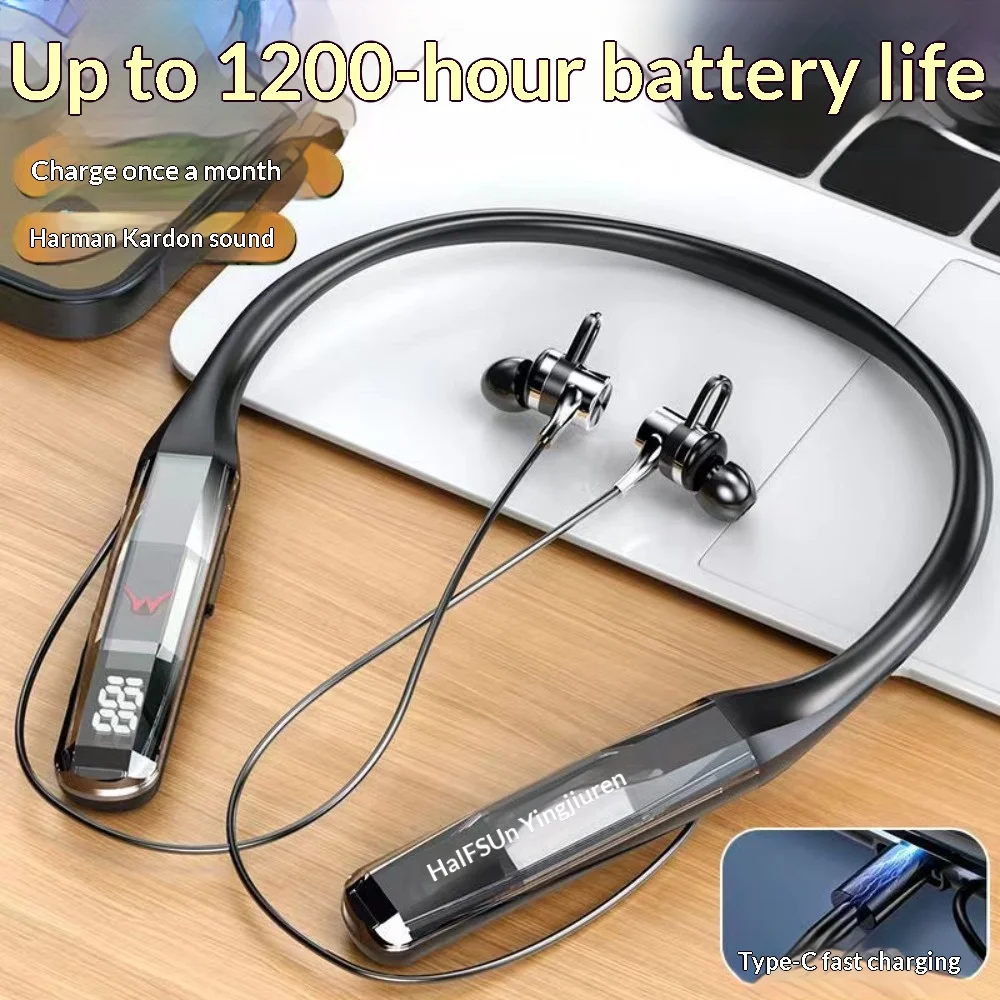High Appearance Value Neck-hung Wireless Earphones Model Lossless Sound Noise Cancellation Sleep Fitness Ultra-