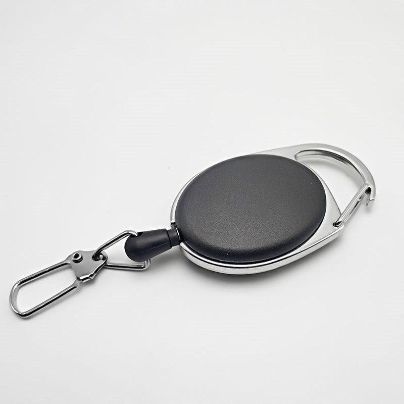 1PC Metal Work Card Holder with ABS Plastic Retractable Pull Badge Reel for Staff Workers Bus Access ID Card Badge Holder