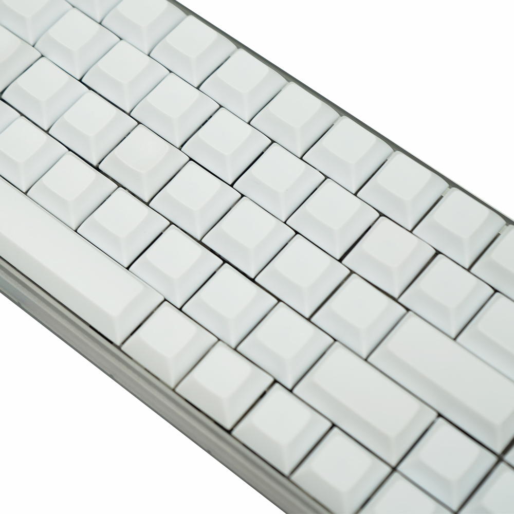 77-Tasten-einstellen, Schwarz, Weiß, Grau, mechanische Tastatur, leere Tastenkappen ohne Charakter, individuelle Tastatur, DSA-Profil-Tastenkappen