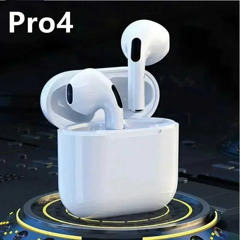 2025 Pro4 TWS słuchawki Bluetooth 9D Stereo bezprzewodowe słuchawki douszne słuchawki HiFi zestaw głośnomówiący zestaw słuchawkowy mikrofon dla Xiaomi iPhone