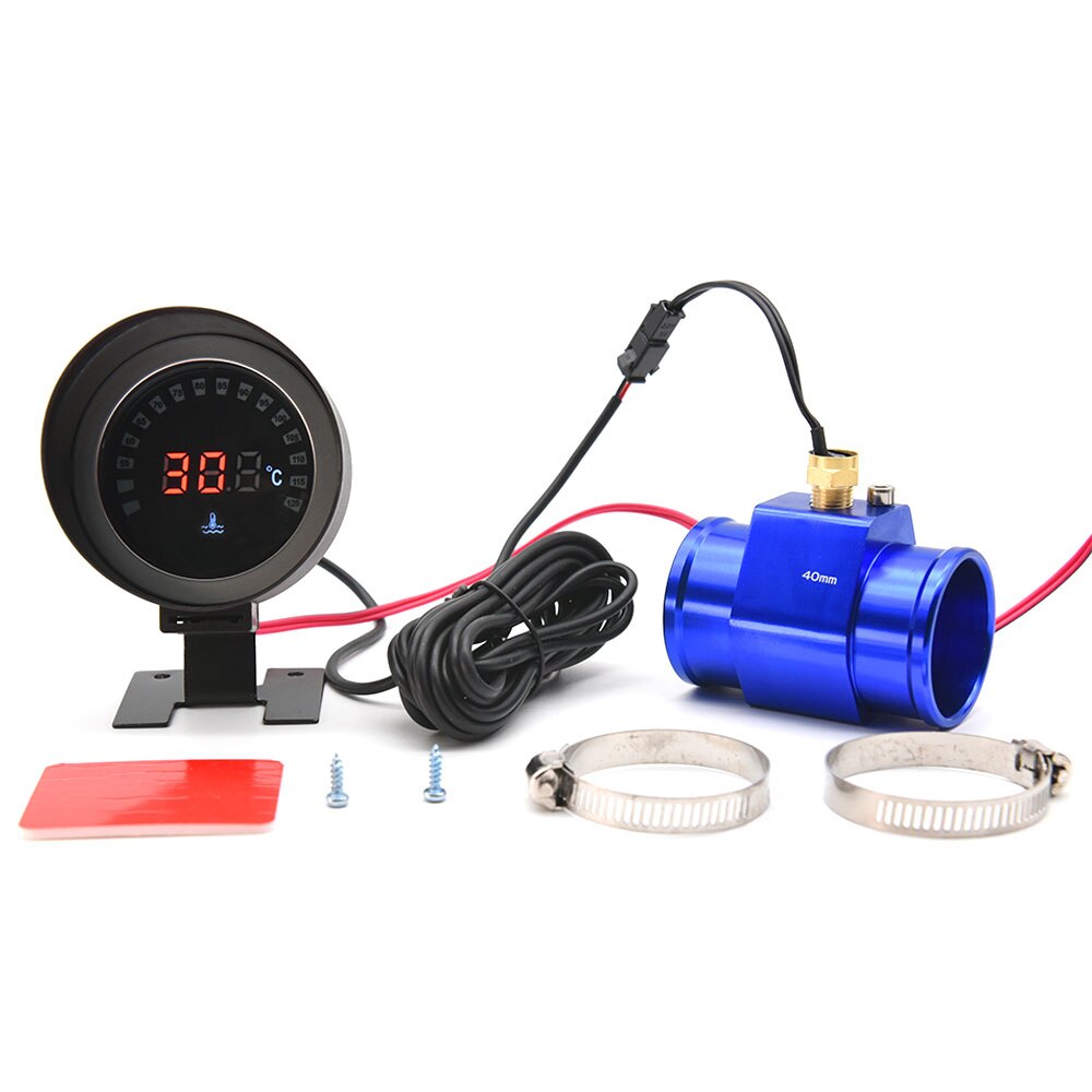 LCD Wasser Temperatur Messgerät mit Sensor Wasser Temp Messgerät Adapter gemeinsam Rohr Sensor Heizkörper Digitale Rauch Objektiv Auto Messgerät