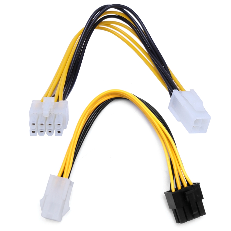 Atx 4-Pin Male Naar 8-Pin Vrouwelijke Cpu Board Voeding Converter Adapter Kabel