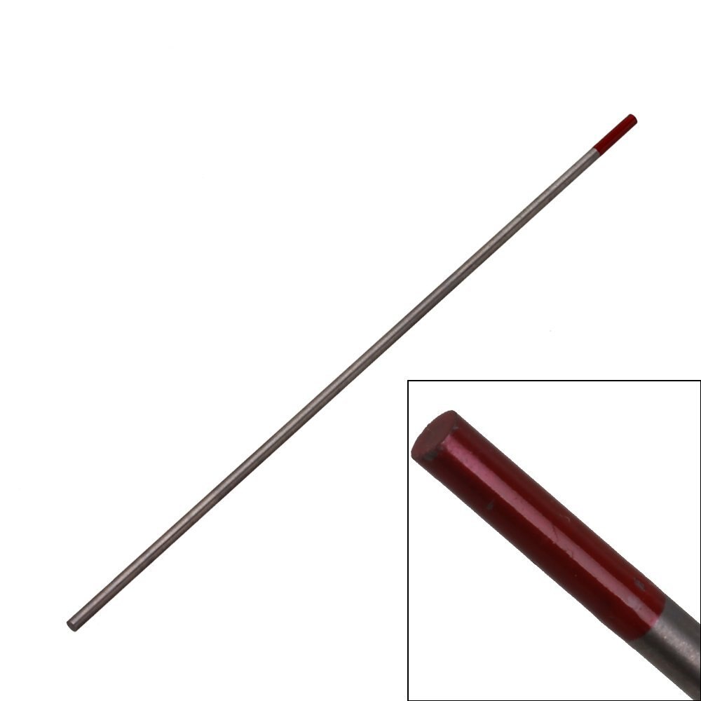 1.6/2.0/2.0x150mm 2% oxyde de Thoria WT20 électrode de tungstène Thorium de soudage argent et rouge TIG en boîte de 10