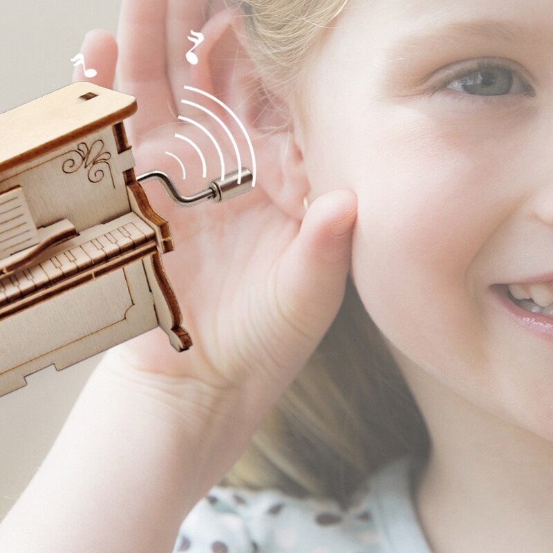 2Pcs Astronomy Sun Earth Moon Planet Solar System Model and DIY Music Box Game Puzzle Cutting Crafts Kits Kid Science Geog