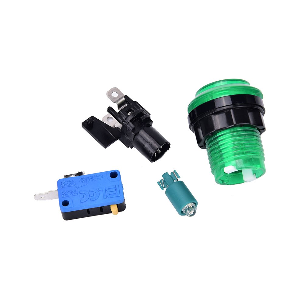 1 stuk led-licht verlichte ronde arcade videogame-speler drukknopschakelaar 5 kleuren 32mm