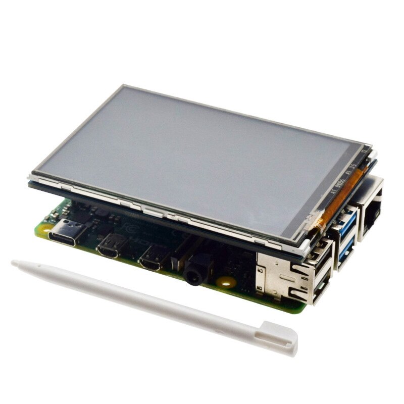 Voor Raspberry Pi 4B 3B 3B + Druk Sn 3.5 Inch Lcd-scherm + Touch Pen + Abs Case + koelventilator Voor Raspberry Pi 4B
