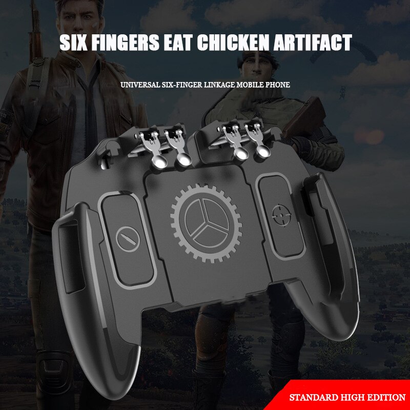 Six-finger chicken eating device wireless Bluetooth game controller game joystick mobile phone is suitable for all models