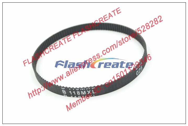 10pcs MXL timing belt 94 MXL 025 teeth 118 width 6.35mm=025" length 239.776mm=94" B118 MXL 025 rubber closed-loop belt