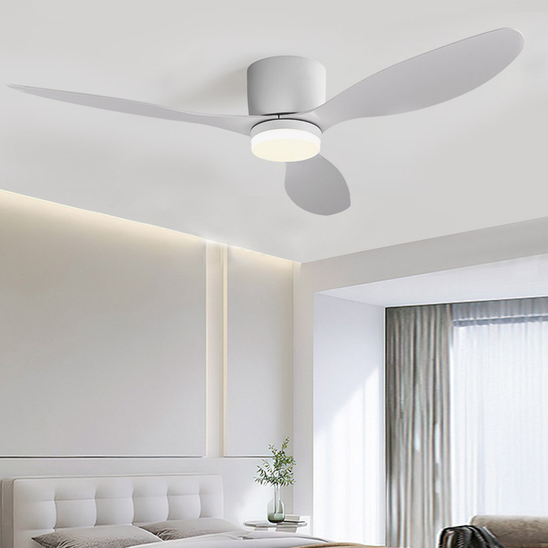 Led-lampa dc-motor modern takfläkt kök vardagsrum matsal hushåll hög luftvolym fjärrkontroll pendellampa