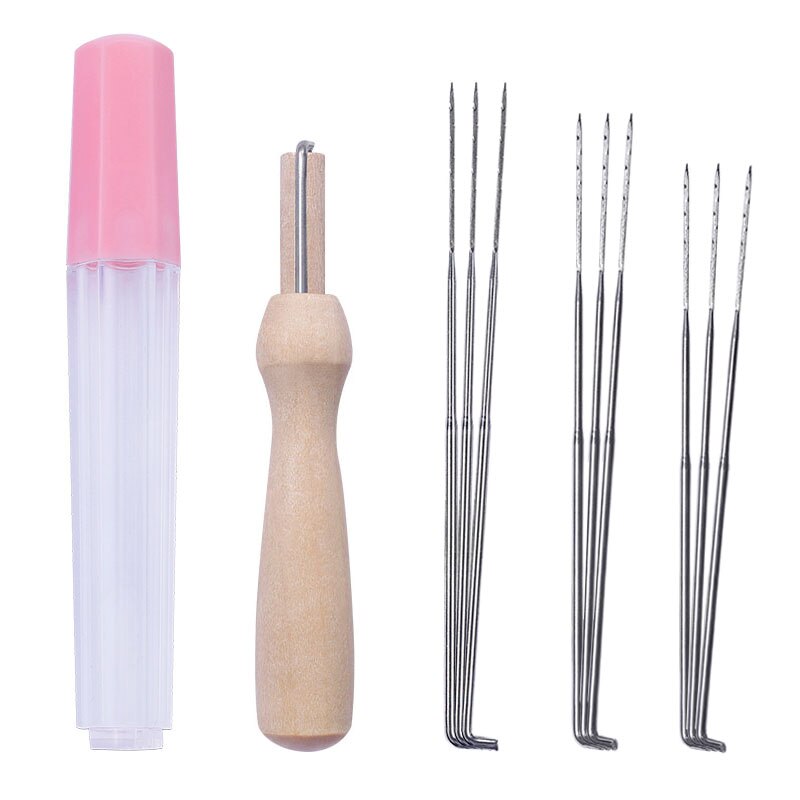 11 PCS Needle Felting Needle Felting Kit Diy Wool Felt Needle Felting Kit Diy with Punch Tool Handle Wool Felt Pocked Needles: A