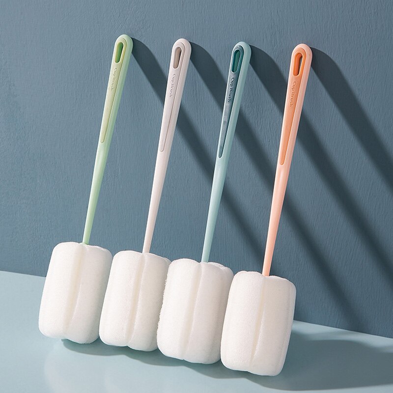 Lange Handvat Babymelk Zuigfles Spons Borstel Tepel Cleaner Multifunctionele Huishoudelijke Cup Reinigingsborstel Baby Accessoires