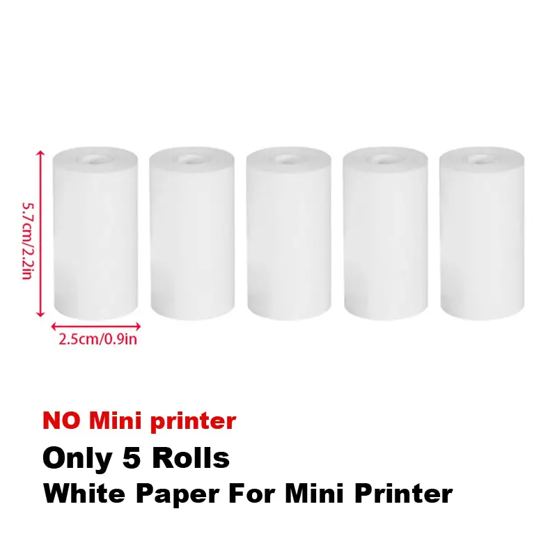 Mini impresora portátil de impresión térmica, máquina de impresión inalámbrica sin tinta, de bolsillo, autoadhesiva, para etiquetas y fotos: Rojo