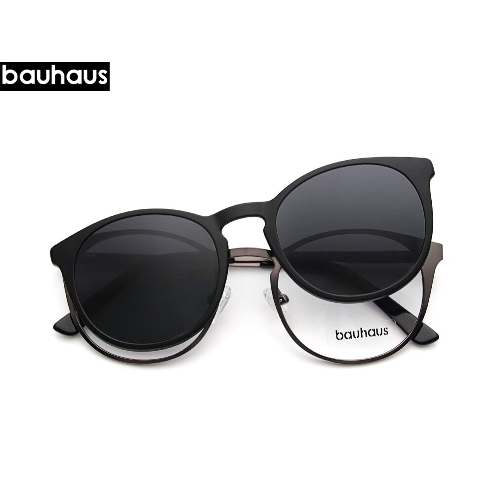 Bauhaus-Gafas de metal X106 para hombre o mujer, bastidor para el imán: C3
