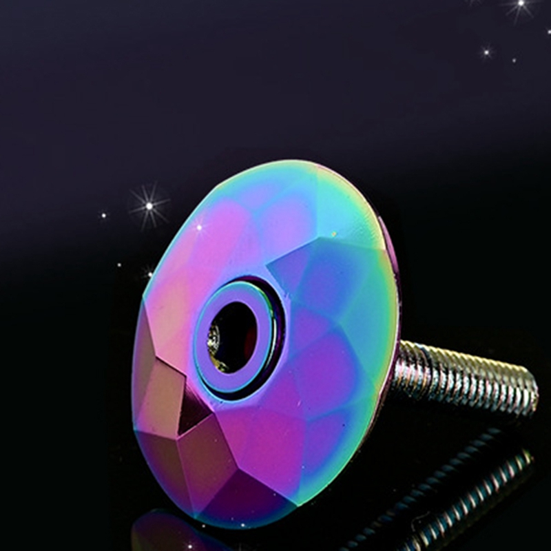 Bicycle Headset Cap MTB Road Bike Stem Headset Top Cap Cover With Screw For 28.6Mm Fork Head Tube