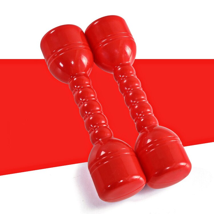 2 pezzi pesi Fitness per bambini manubri a mano palestra a casa esercizio bilanciere esercizio per bambini Fitness Sport giocattoli mano 100G pesi: Rosso