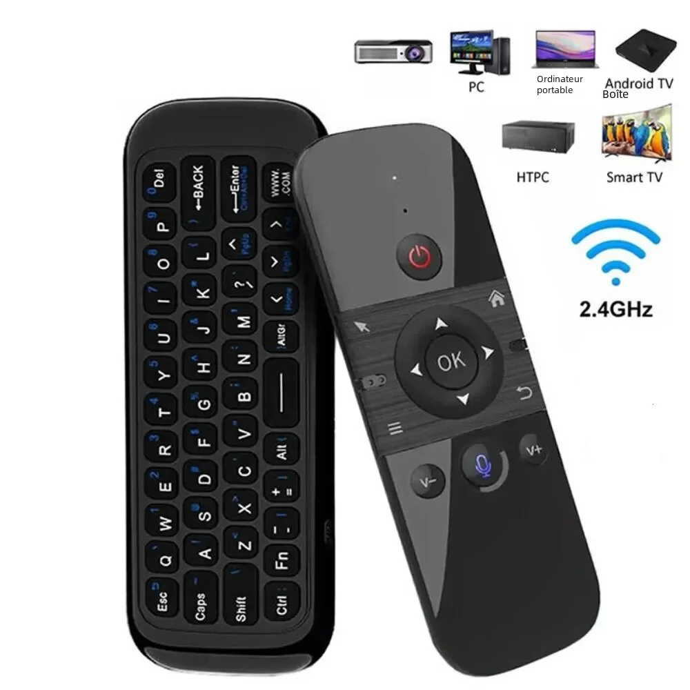 Bezprzewodowa mysz Air Voice Mouse 2 w 1 2.4G Bluetooth Mini klawiatura Akumulatorowy pilot zdalnego sterowania IR do Smart TV Android TV Box