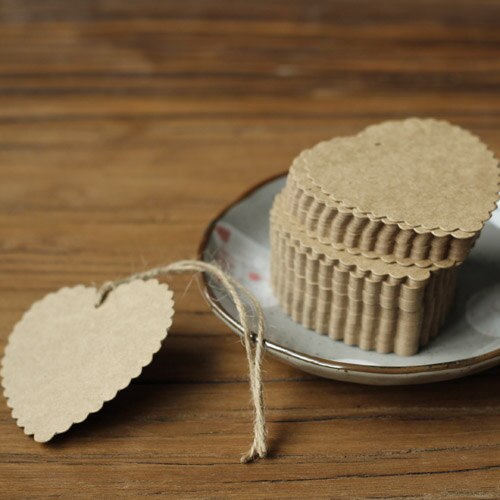 Clothing tag mood message hanging card DIY blank black kraft paper garment hangtag