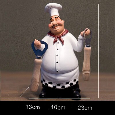 European Retro Resin Chef Function Small Decoration Restaurant Bar Cafe Home Decoration: 3