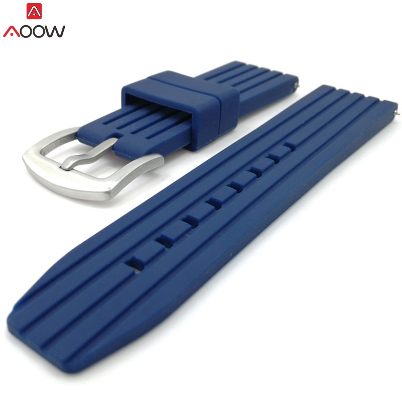 Aoow generieke horlogeband siliconen rubberen horlogeband banden 20mm 22mm 24mm waterdichte horlogeband riem accessoires