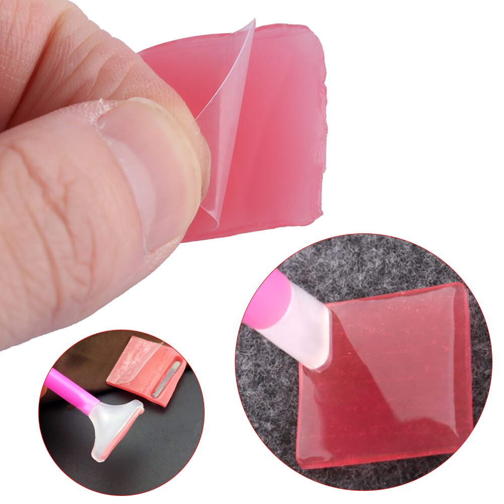 10PCS Resin 5D Pink Drilling Mud Crafts Dotting Heart Clay Painting DIY Nail Art Tools Handcraft Cross Stitch Accessories
